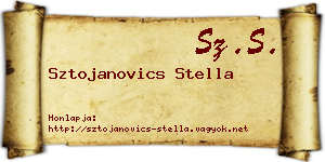 Sztojanovics Stella névjegykártya